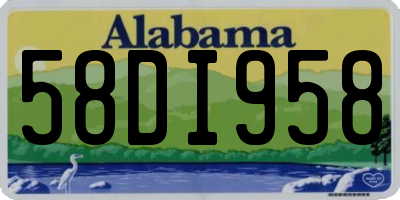 AL license plate 58DI958