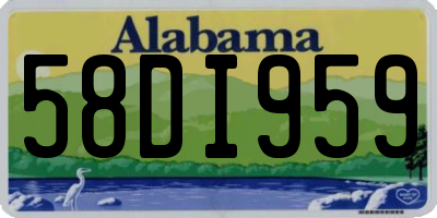 AL license plate 58DI959