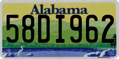 AL license plate 58DI962