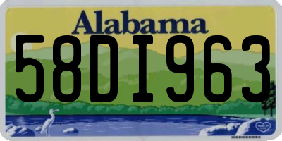 AL license plate 58DI963