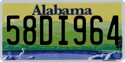 AL license plate 58DI964