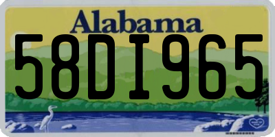 AL license plate 58DI965