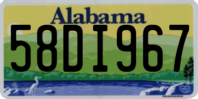 AL license plate 58DI967