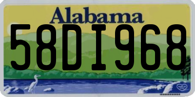 AL license plate 58DI968