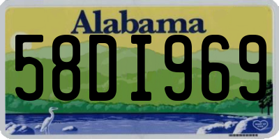 AL license plate 58DI969