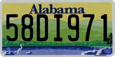 AL license plate 58DI971