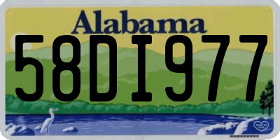 AL license plate 58DI977