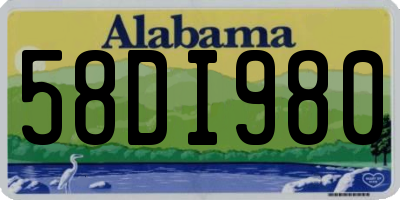 AL license plate 58DI980