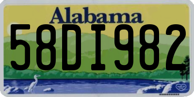 AL license plate 58DI982