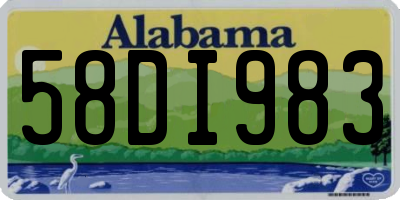 AL license plate 58DI983