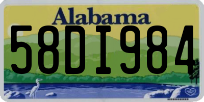 AL license plate 58DI984