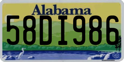 AL license plate 58DI986