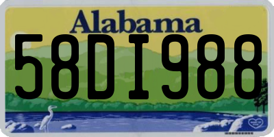AL license plate 58DI988