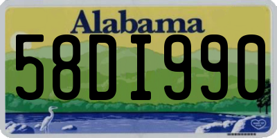 AL license plate 58DI990