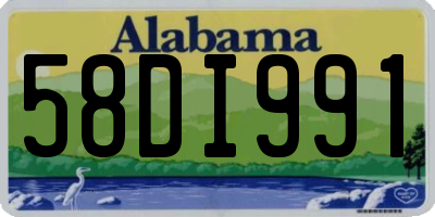 AL license plate 58DI991