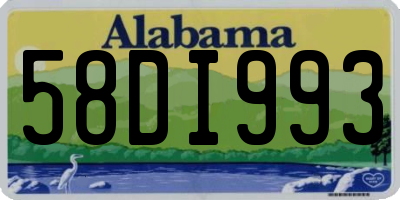 AL license plate 58DI993