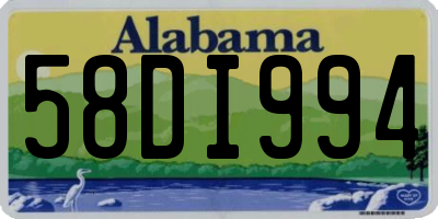 AL license plate 58DI994