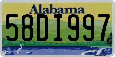 AL license plate 58DI997
