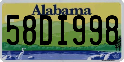 AL license plate 58DI998
