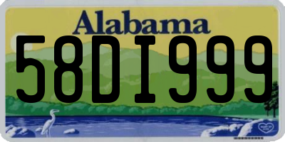 AL license plate 58DI999