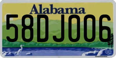 AL license plate 58DJ006