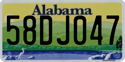 AL license plate 58DJ047