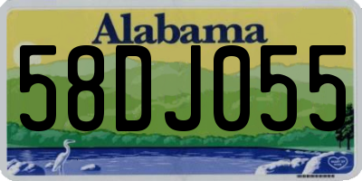 AL license plate 58DJ055