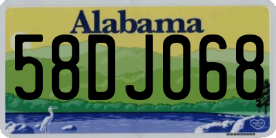 AL license plate 58DJ068