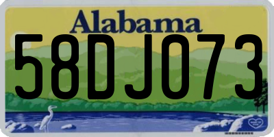 AL license plate 58DJ073