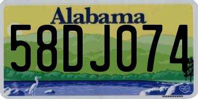 AL license plate 58DJ074