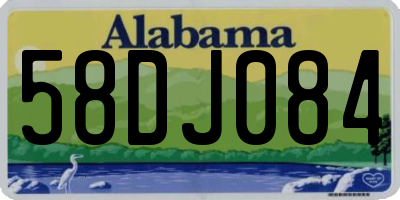 AL license plate 58DJ084
