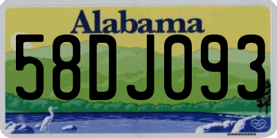 AL license plate 58DJ093