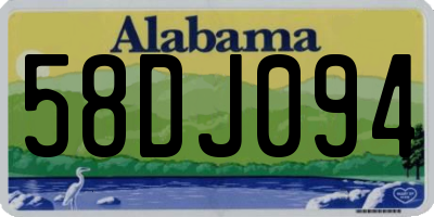 AL license plate 58DJ094