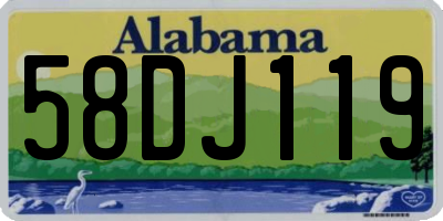 AL license plate 58DJ119