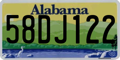 AL license plate 58DJ122