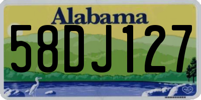 AL license plate 58DJ127
