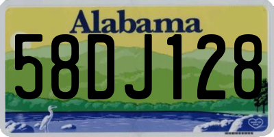AL license plate 58DJ128
