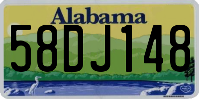 AL license plate 58DJ148