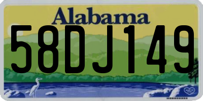 AL license plate 58DJ149