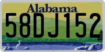 AL license plate 58DJ152
