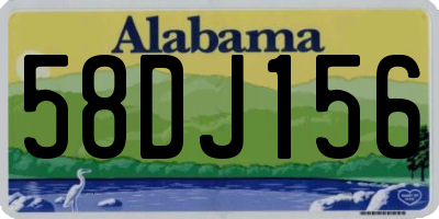 AL license plate 58DJ156