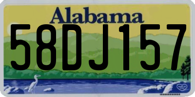 AL license plate 58DJ157