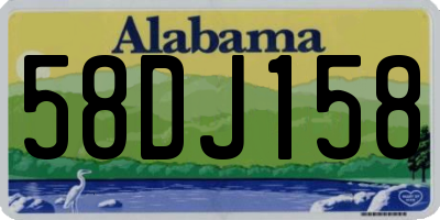 AL license plate 58DJ158