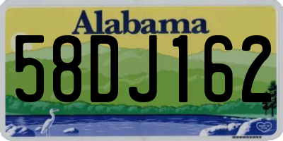 AL license plate 58DJ162