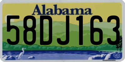 AL license plate 58DJ163