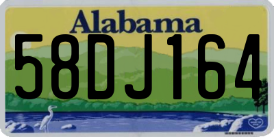 AL license plate 58DJ164