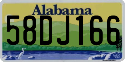 AL license plate 58DJ166