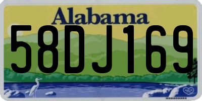 AL license plate 58DJ169