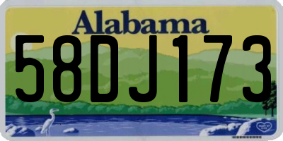 AL license plate 58DJ173