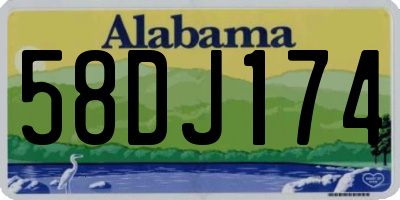 AL license plate 58DJ174